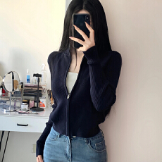 批发韩版软糯针织衫女加厚秋冬装内搭<b class='q'>休闲</b>小个子短款开衫毛衣<b class='q'>外套</b>上衣