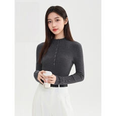 批发打底毛衫女2026新款冬季小中领针织衫保暖内搭上衣<b class='q'>女装</b>