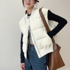 批发【实价加厚】叠穿<b class='q'>马甲</b><b class='q'>背心</b>女韩版秋冬新款棒球领<b class='q'>马夹</b>宽松休闲外套