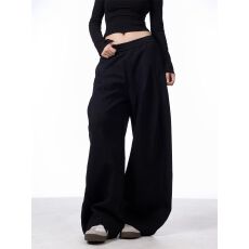 美式高街复古解构设计阔腿弯刀卫裤女春秋宽松爵士舞休闲运动裤子