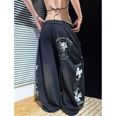 批发【立体包边】慵懒美式复古水洗阔腿牛仔裤男女宽松弯刀裤拖地长裤