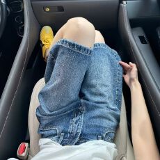 复古牛仔短裤夏季新款美式宽松高腰显瘦直筒烫钻五分裤中裤潮款