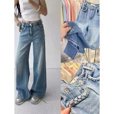 批发ins<b class='q'>镶钻</b>拖地<b class='q'>牛仔裤</b>女潮新款春季高腰宽松百搭烫钻阔腿长裤