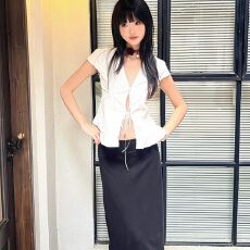 批发夏季小众设计感小衫简约<b class='q'>修身</b>上衣法式白色蕾丝花边系带短袖<b class='q'>衬衫</b>女