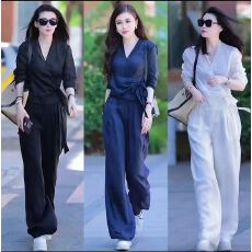 批发现货夏季新款<b class='q'>时尚</b>气质高级感轻奢<b class='q'>女</b>装<b class='q'>套装</b>洋气减龄显瘦两件套#914