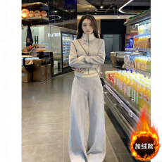 批发现货高级感套装女冬新款韩系休闲<b class='q'>气质</b>卫衣卫裤盐系穿搭两件套#929