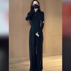 批发现货时尚运动套装<b class='q'>女</b>2026早春新款拉链卫衣外套阔腿<b class='q'>长裤</b>两件套#931