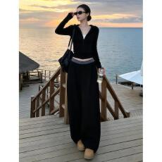 批发现货时髦小众高级感早秋显瘦休闲连帽卫衣外套阔腿<b class='q'>裤</b><b class='q'>两件套</b>潮#959
