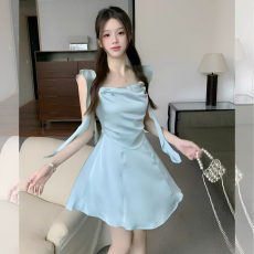 批发纯欲显瘦气质辣妹吊带短裙子法式小众设计高级感a字<b class='q'>连衣裙女</b>夏季