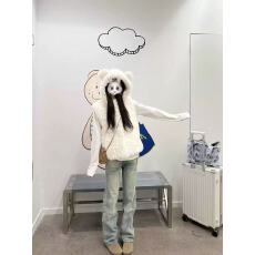 批发「小熊软糖」韩系<b class='q'>甜美</b>连帽马甲女秋外穿休闲时尚外搭外套