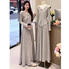 批发法式独特上衣针织毛衣半身裙套装女2025新春新款小个子裙子