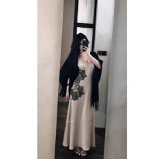 批发法式轻熟风时尚撞色拼接V领修身吊带<b class='q'>连衣裙</b>2025夏季新款<b class='q'>收腰</b>裙子