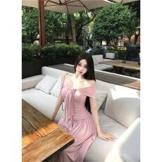 批发氛围感纯欲抹胸长裙女新款修身显瘦绑带设计感气质连衣裙<b class='q'>夜店</b>女神