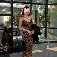批发美式辣妹豹纹露背吊带连衣裙女早秋季内搭<b class='q'>气质</b>御姐修身包臀长裙子
