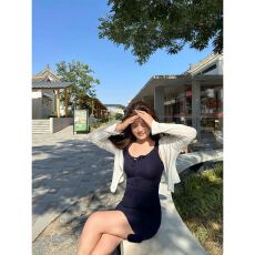 批发套装女2026夏季慵懒风收腰辣妹吊带背心<b class='q'>连衣裙</b>包臀短裙子开衫