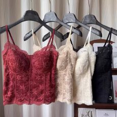 批发法式<b class='q'>蕾丝</b>马甲线一体吊带美背女秋冬磨毛聚拢胸垫<b class='q'>西装</b>内搭打底背心