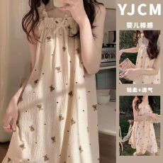 批发爱丽#爆款带胸垫<b class='q'>睡衣</b>女夏季泡泡棉吊带少女甜美<b class='q'>可爱</b>可外穿睡裙