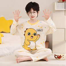 批发【利鑫】春秋儿<b class='q'>童</b>长袖仿棉圆领卡通<b class='q'>男</b>孩女<b class='q'>童</b><b class='q'>中大</b><b class='q'>童</b><b class='q'>睡衣</b><b class='q'>套装</b>家居服