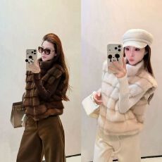 批发原版+双层  2026<b class='q'>新款</b>立领韩系仿皮草毛毛马甲女坎肩无袖拉链外套