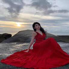 批发原版做法面料 <b class='q'>露背</b>沙滩裙红色<b class='q'>连衣裙</b>海边旅游度假迪拜沙漠红色裙