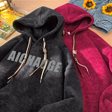 批发特价官图华棉复天鹅绒】特大码300斤印花卫衣<b class='q'>男</b>女加绒加厚<b class='q'>外套</b>潮