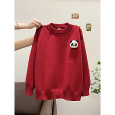 批发特价实拍毛衣600克特大码M-4XL300斤秋冬宽松圆领针织男女同款