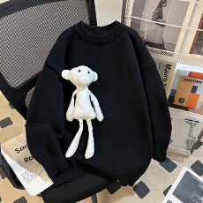 批发特价实拍毛衣600克特大码M-4XL300斤秋冬宽松圆领针织男女同款