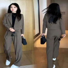 批发西装套装女春季2026新款小个子时尚洋气西服外套休闲裤职业两件套