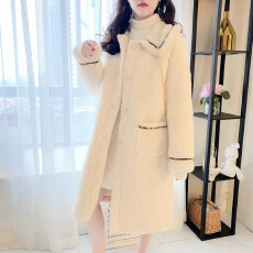 批发秋冬季加厚新款2026韩版中长款羊羔毛<b class='q'>外套</b>女百搭小个子呢子大衣潮
