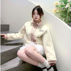 批发羊羔毛外套女秋冬季2026新款<b class='q'>甜美</b>加绒休闲宽松百搭减龄超好看外套