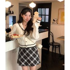 批发慵懒风连帽毛衣女开衫中长款韩版新款秋冬<b class='q'>宽松</b>设计感针织外套