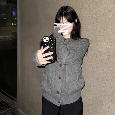 批发绵<b class='q'>羊绒</b>长袖t恤女装开衫<b class='q'>外套</b>春秋修身打底衫圆领保暖上衣