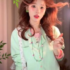 批发韩系复古拼接<b class='q'>假两件</b>针织开衫毛衣女秋冬修身显瘦设计感百搭<b class='q'>上衣</b>潮