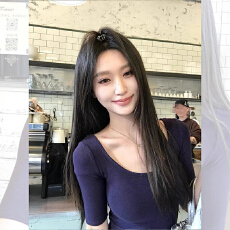 批发【260克人棉1*1莫代尔】U领修身五分<b class='q'>袖</b>T恤女简约新设计感中<b class='q'>袖</b><b class='q'>上衣</b>