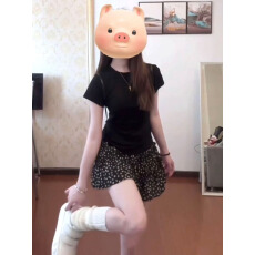 批发休闲运动套装女夏季纯棉正肩短袖T恤碎花<b class='q'>短裙</b>韩系少女减龄两件套