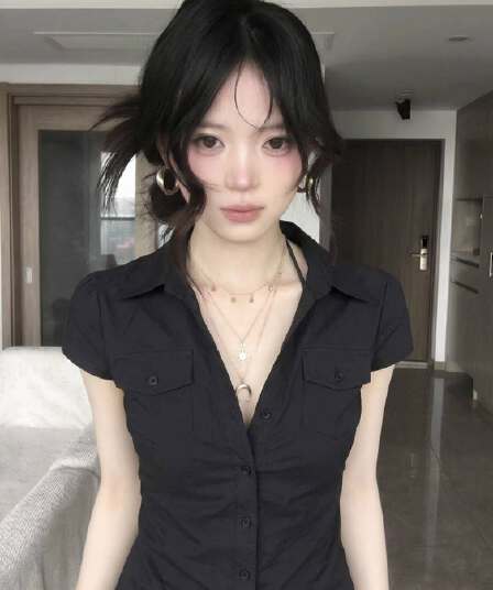 한 부서 품격 폴로 칼라 반팔 셔츠 2026 년 여름 몸매 가꾸기 허리 수축 출퇴근 슬림해 보이는 맨위