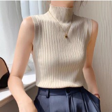 批发无袖<b class='q'>打底衫</b>女2026新款春夏半高领修身内搭针织<b class='q'>吊带</b><b class='q'>背心</b>毛衣上衣