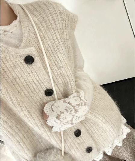 한국 동대문 가을 새로운 느긋한 바람 패션 트렌드 다용도 작은 대중 스택 착용 라운드 넥 민소매 베스트 맨위