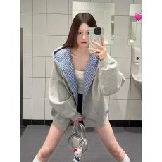 原版做工#刺绣食毛华棉复合薄款/加绒秋冬连帽卫衣女