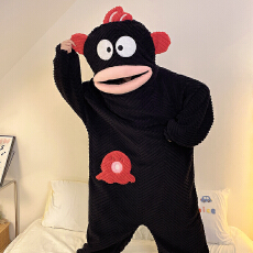 批发秋冬睡袍网红爆款小丑鱼睡<b class='q'>衣</b><b class='q'>连体</b>提花绒珊瑚绒加绒加厚搞怪大嘴鱼