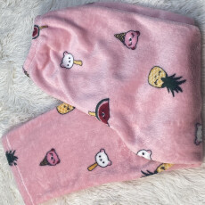 批发宏达盛-冬季可爱甜美卡通舒适法兰绒印花保暖长裤