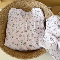 批发春秋季云朵<b class='q'>棉</b>圆领花边<b class='q'>睡衣</b>女网红少女卡通长袖高级感家居服套装