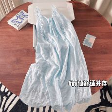 批发2026新款带胸垫睡裙女夏季云朵棉吊带短<b class='q'>裤</b>甜美可爱少女家居服套<b class='q'>装</b>