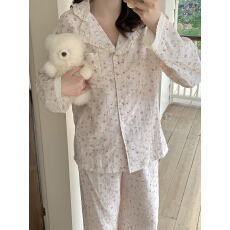 批发实拍实价韩系小猫咪全<b class='q'>棉</b><b class='q'>棉</b>纱少女家居服<b class='q'>睡衣</b>套装