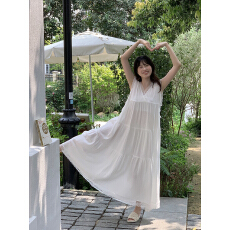 批发实拍实价法式仙女蕾丝<b class='q'>全棉</b>花边度假风家居睡裙连衣裙