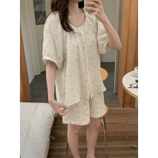 批发实拍实价 夏季韩系ins风小碎花宽松<b class='q'>大码</b>家居服<b class='q'>睡衣</b>套装可外穿