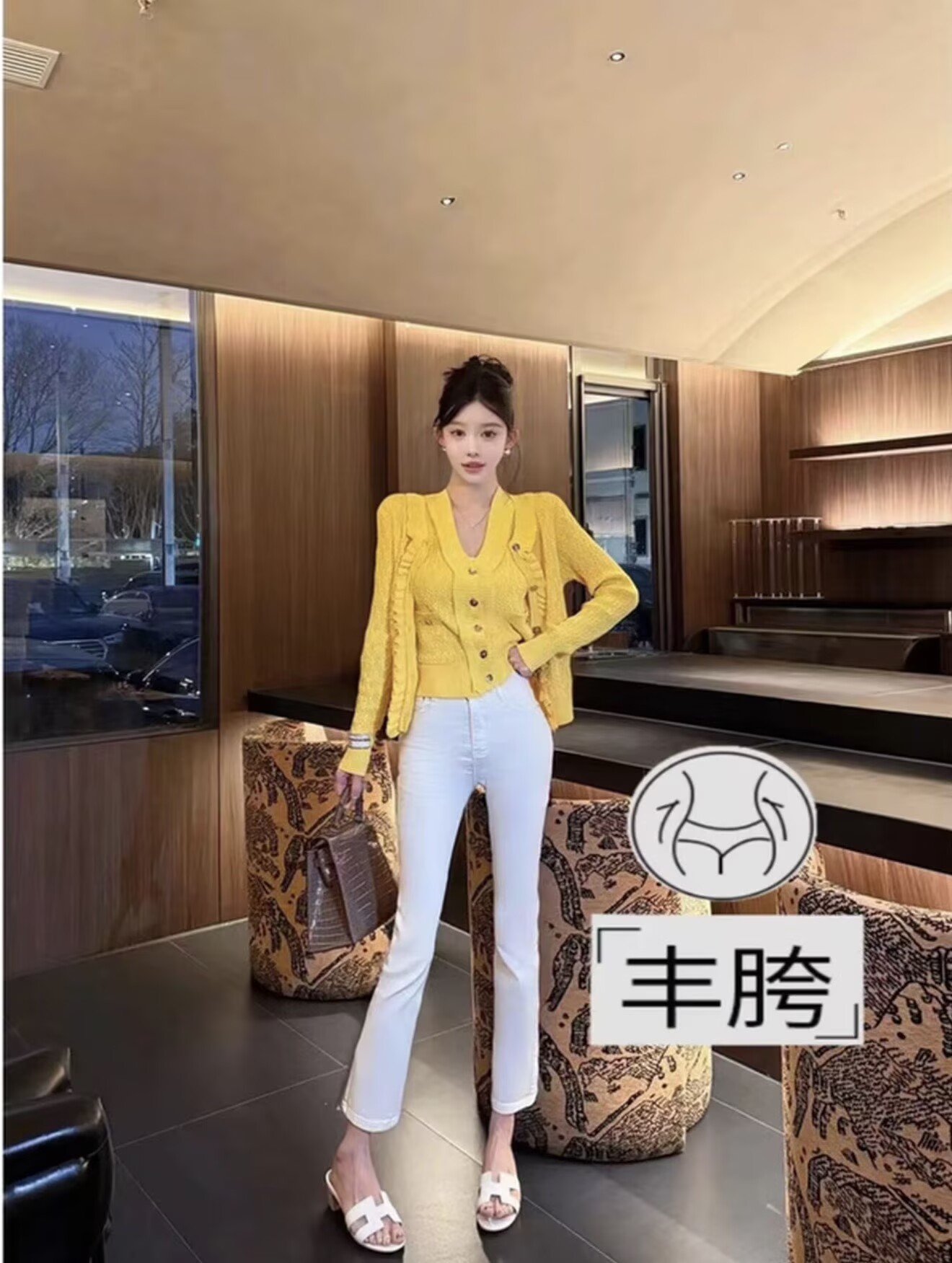 젓가락 다리 하느님 바지 화이트 불 투수 ~ 중 펭 넓적 다리 자연 9 포인트 스트레이트 담배 파이프 바지 슬림해 보이는 부드러운 청바지