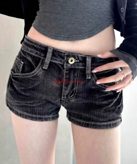 도중에 julykoreashop25ss 한국 작은 대중 핫걸 타이트 스커트 레트로 마 오래된 워싱 데님 반바지