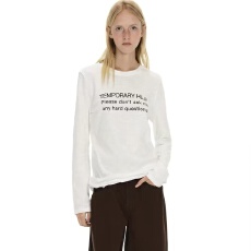 批发countrymoment美式印花长袖<b class='q'>t</b><b class='q'>恤</b>女上衣纯棉内搭白色打底衫宽松罩衫