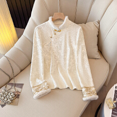 批发实拍2026春季新款气质百搭显瘦上衣时尚新中式长袖打底衫女